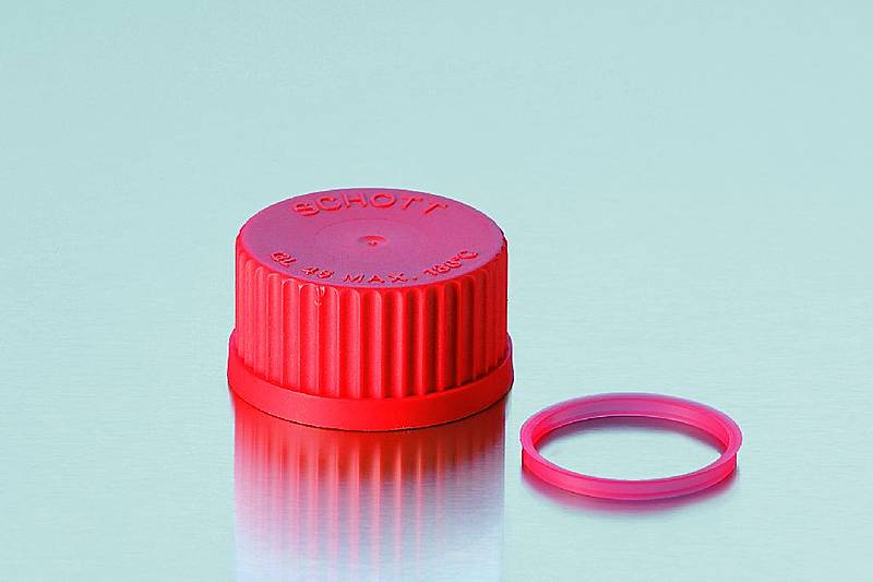 DURAN® doppen en uitgietringen rood