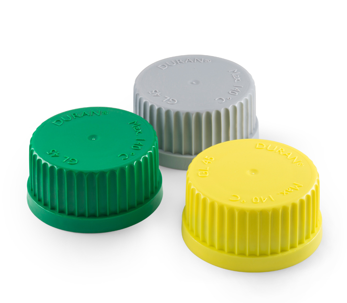 DURAN® GL45 doppen en ringen gekleurd