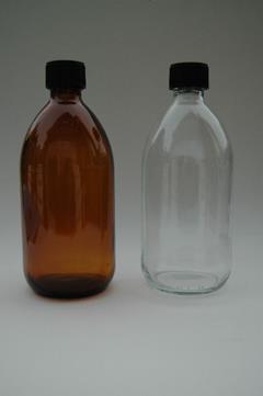 Alpha flacon 500 ml blank glas (z. dop)