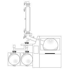 Rotatieverdamper industrieel glasset RC