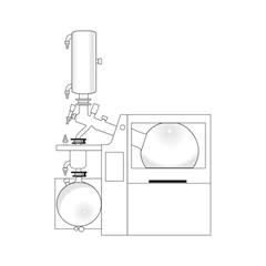 Rotatieverdamper industrieel glasset R S