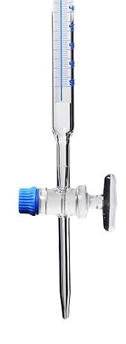 Buret 50 ml recht glazen kraan Schellb.