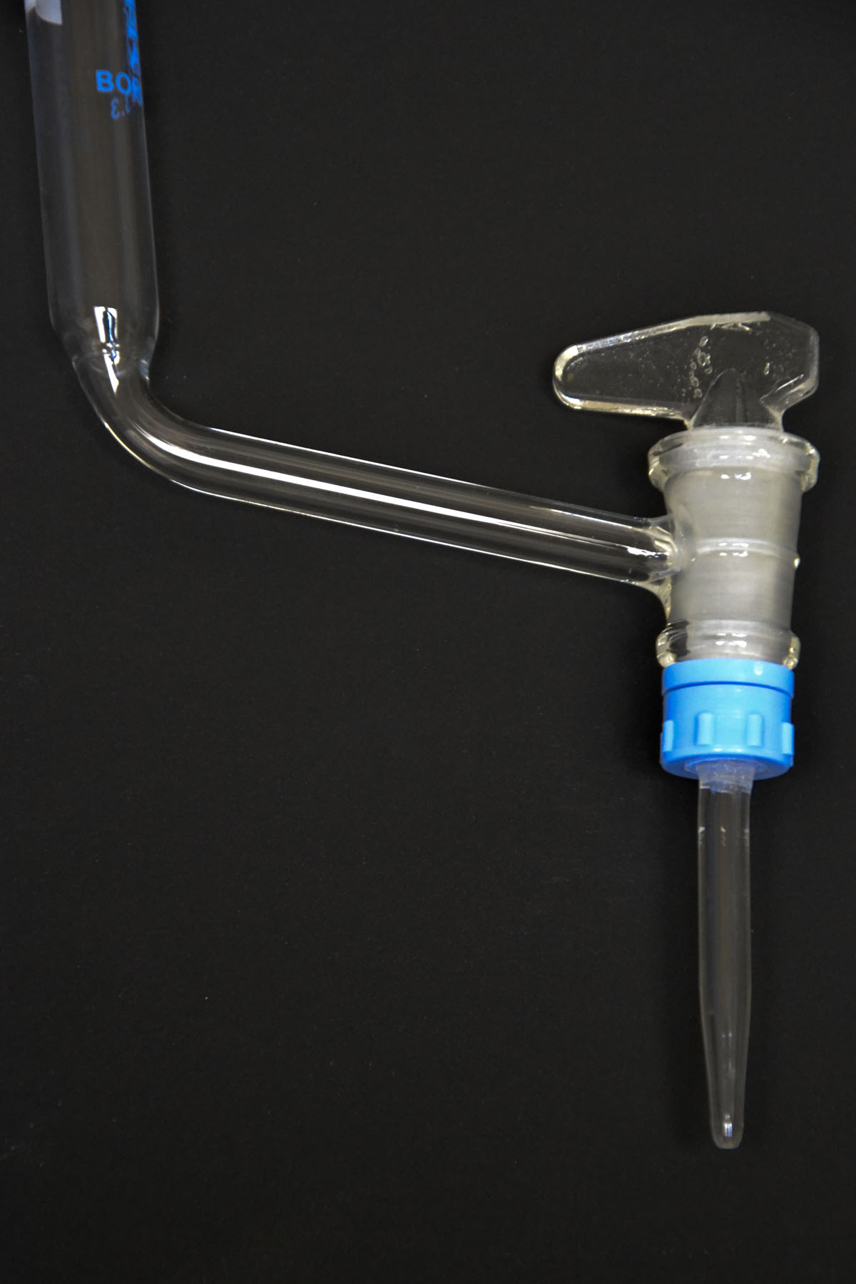 Buret 50 ml zijd. glazen kraan Schellb.