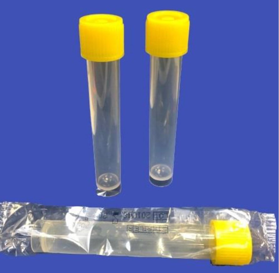 Testbuis PP met dop 10ml