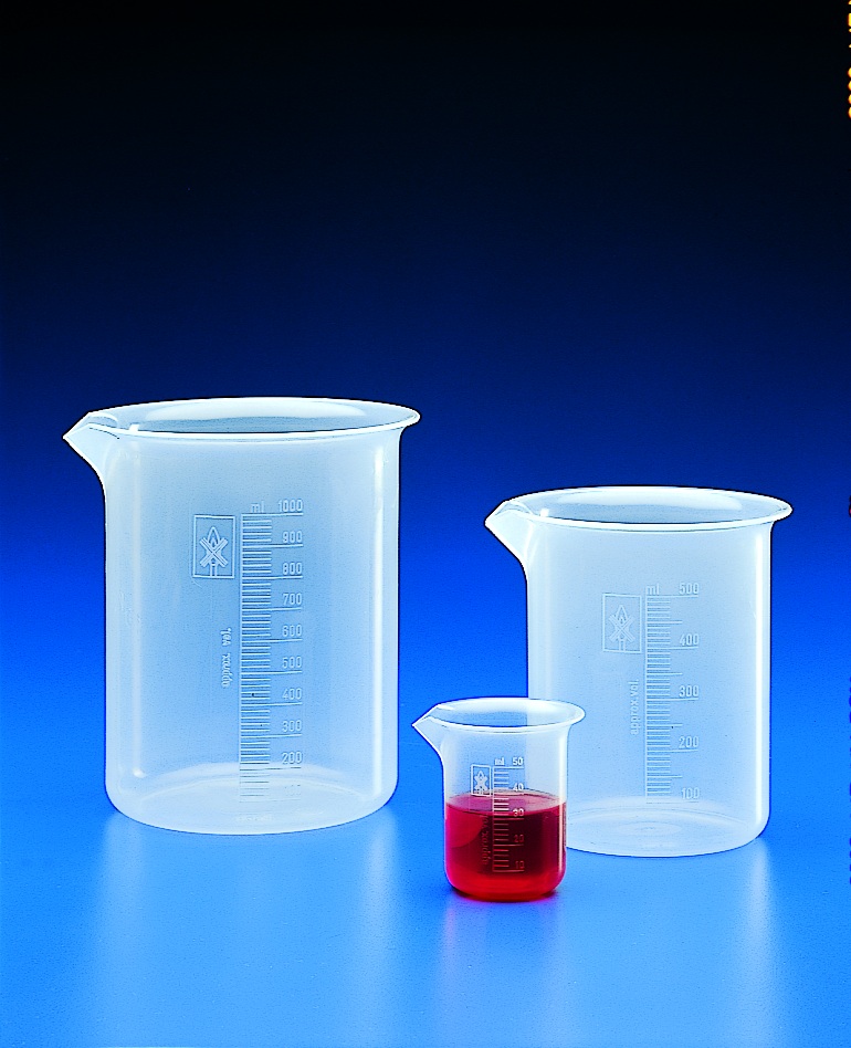 Beker PP 50 ml verdeeld op 2 ml.