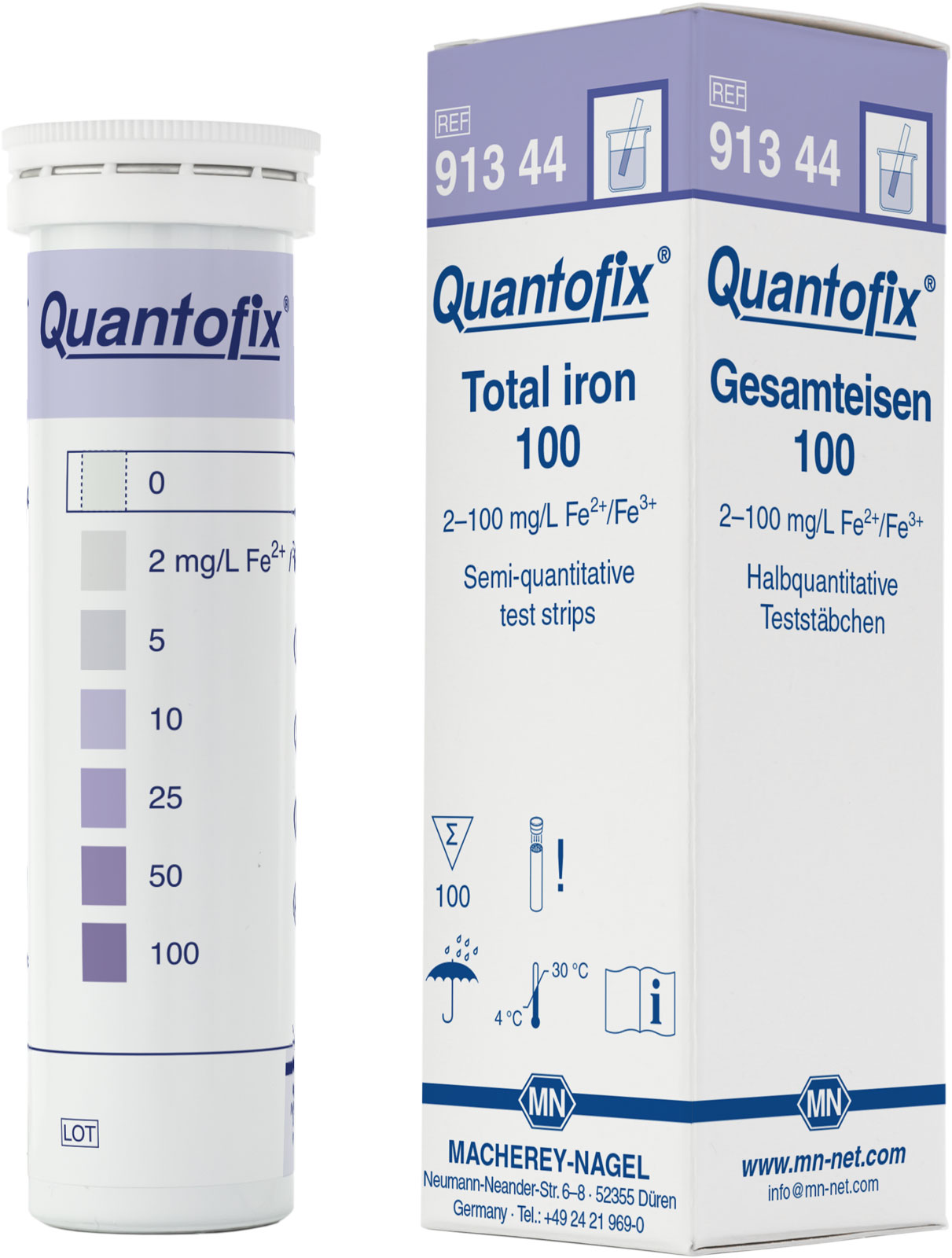 Quantofix total ijzer 100 test strips