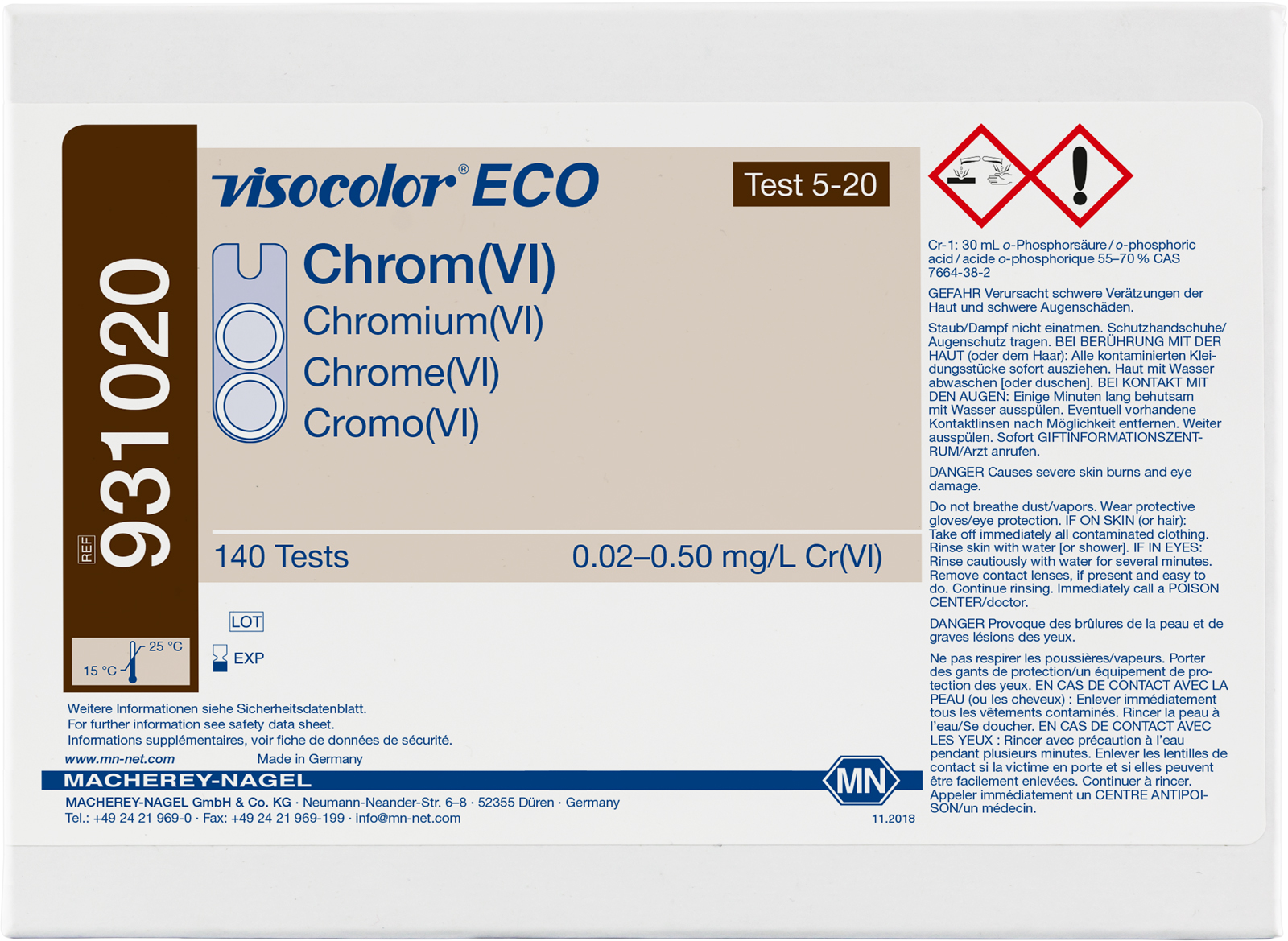 Visocolor Eco testkit chromium