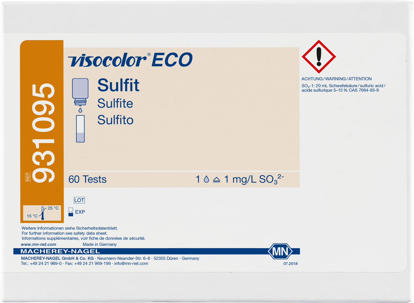 Visocolor Eco testkit sulfiet