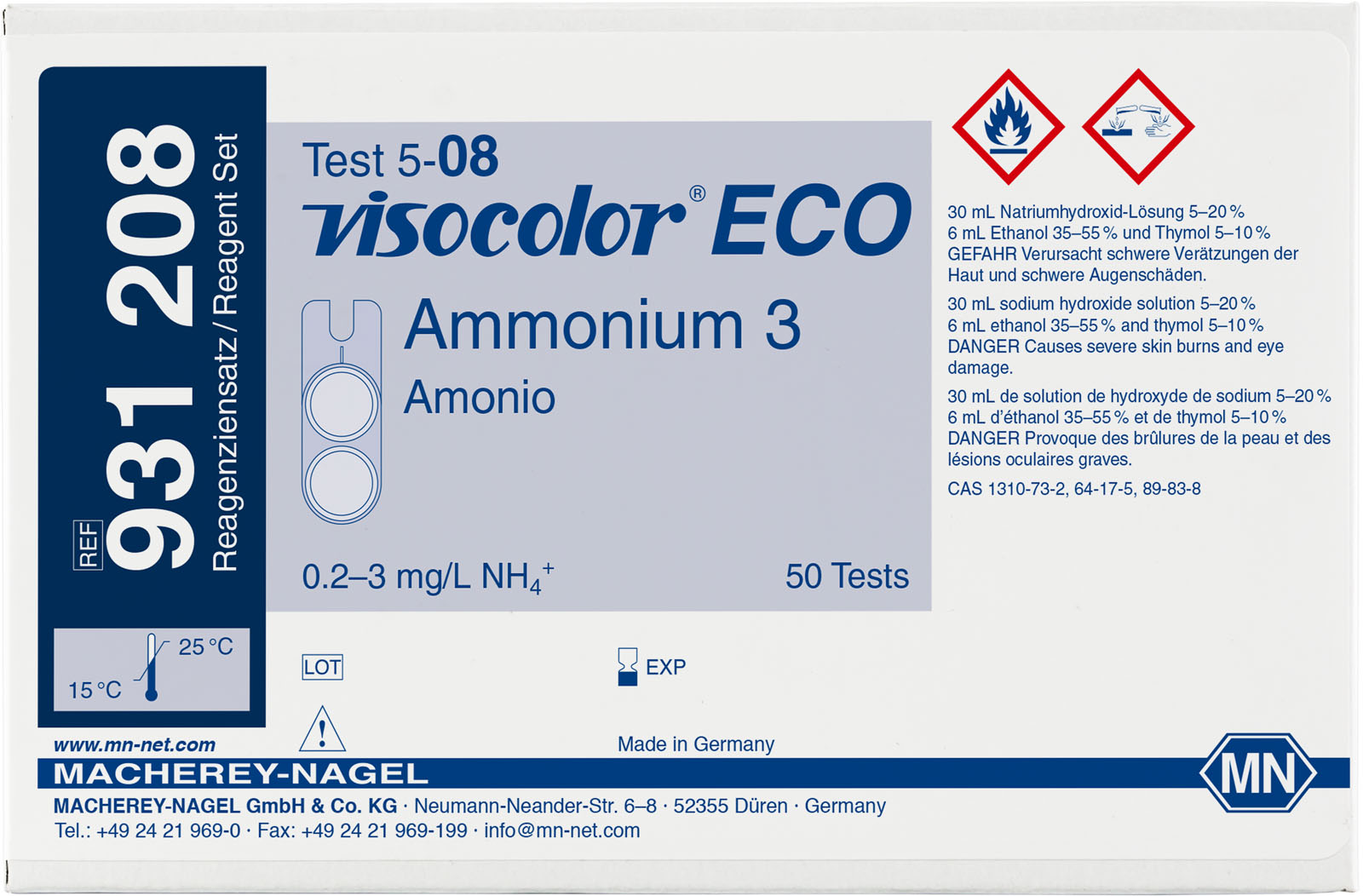 Visocolor Eco testkit ammonium navulset