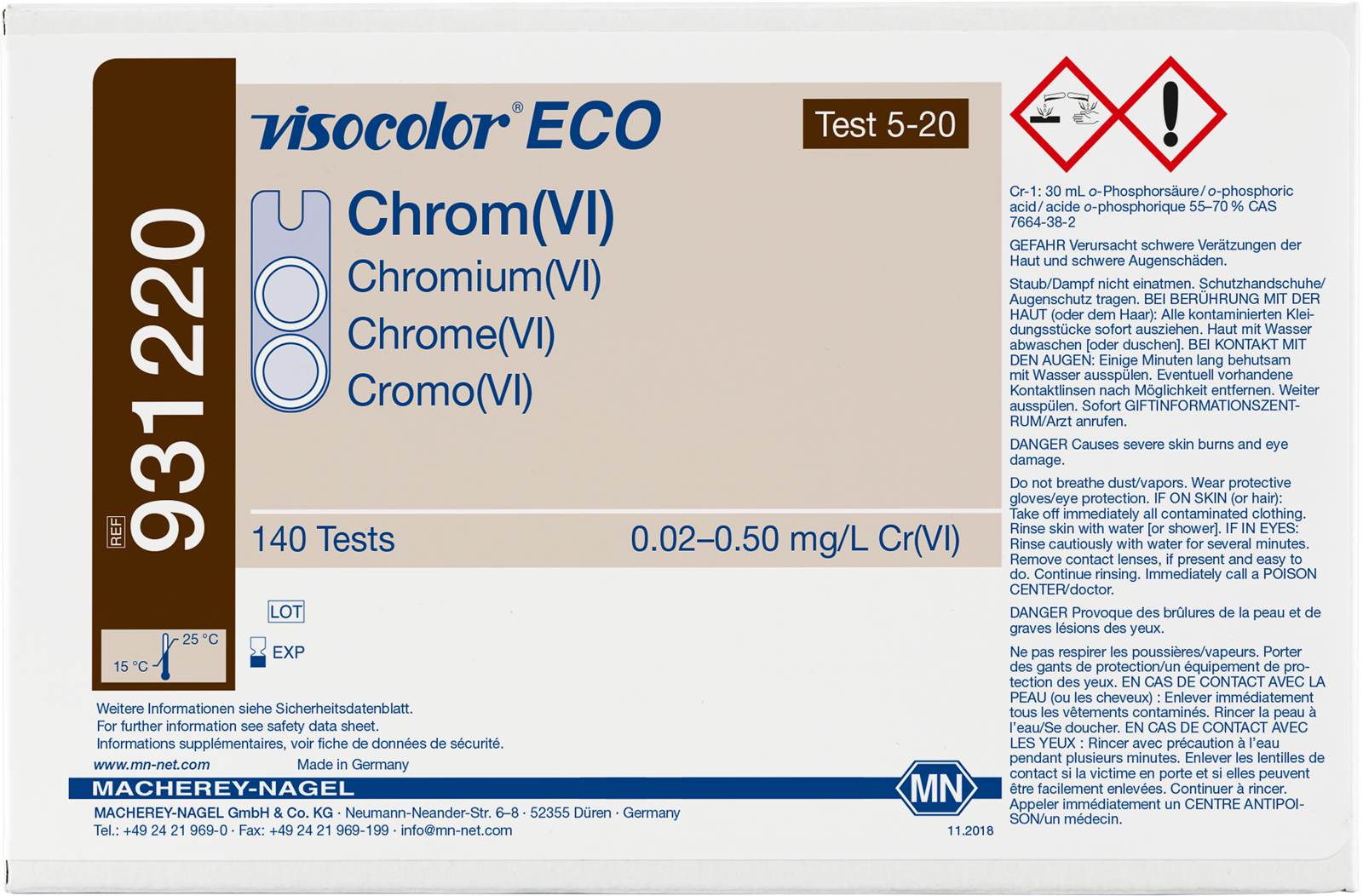 Visocolor Eco testkit chromium navulset