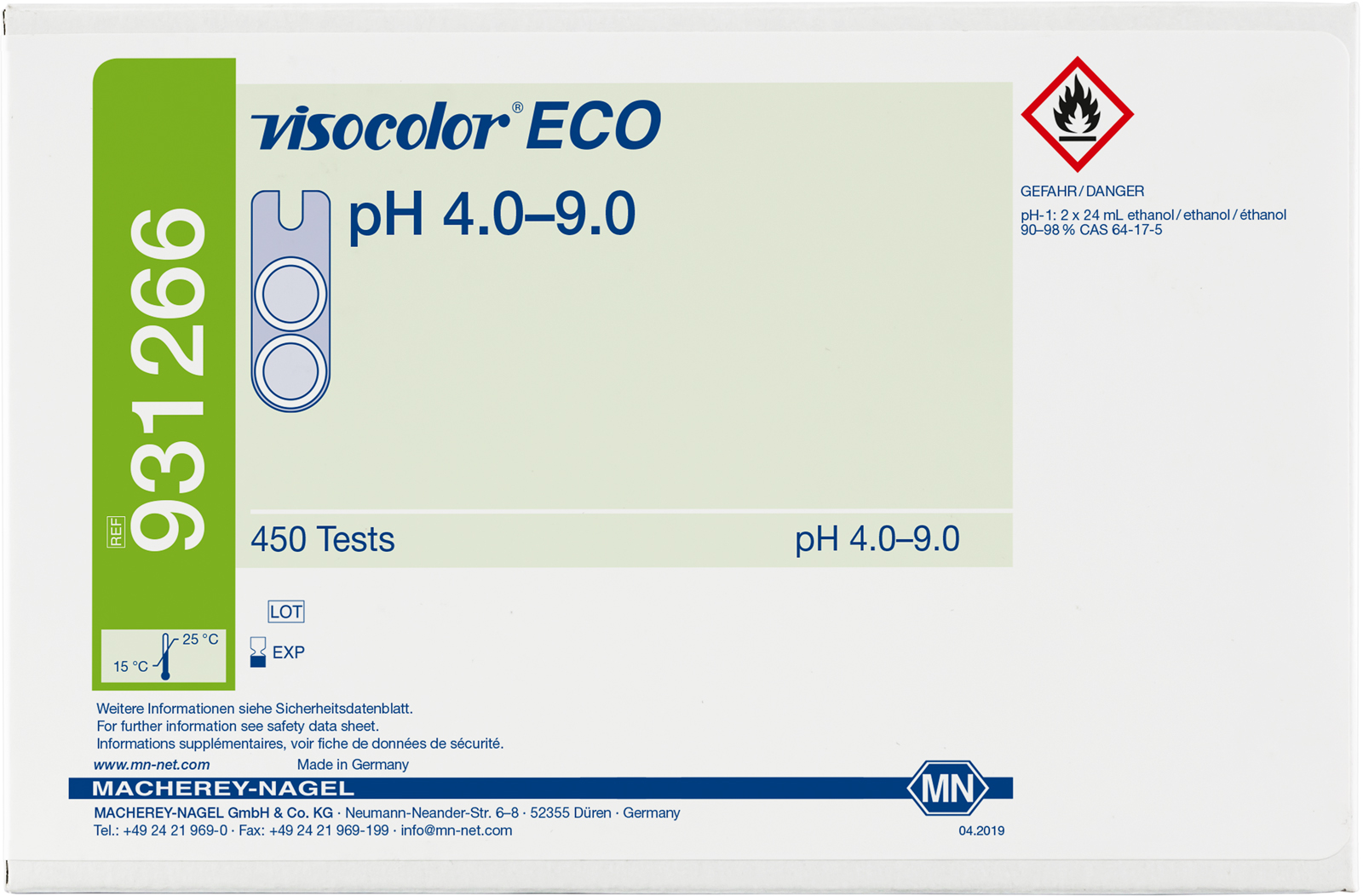 Visocolor Eco testkit pH 4.0-9.0 navul
