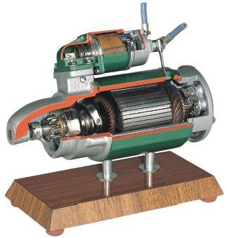 Opengewerkte startmotor