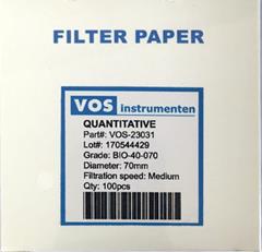 Rondfilter kwantitatief, graad 40, 70mm