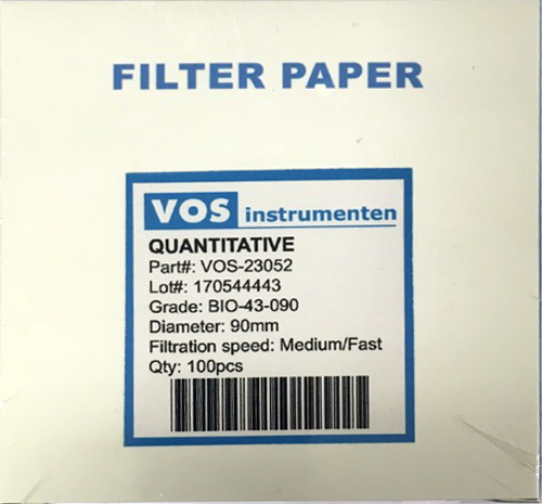 Filterpapier graad 43 VOS label