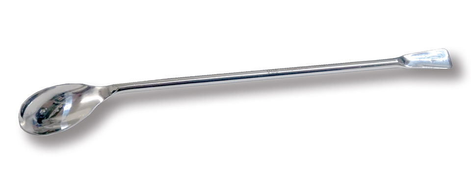 Poeder- flessenlepel 210mm RVS rechts