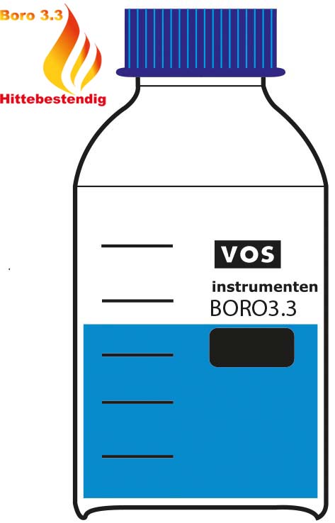 VOS Laboratoriumfles VOS glas