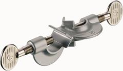 Dubbelstatiefklem staalvernikkeld