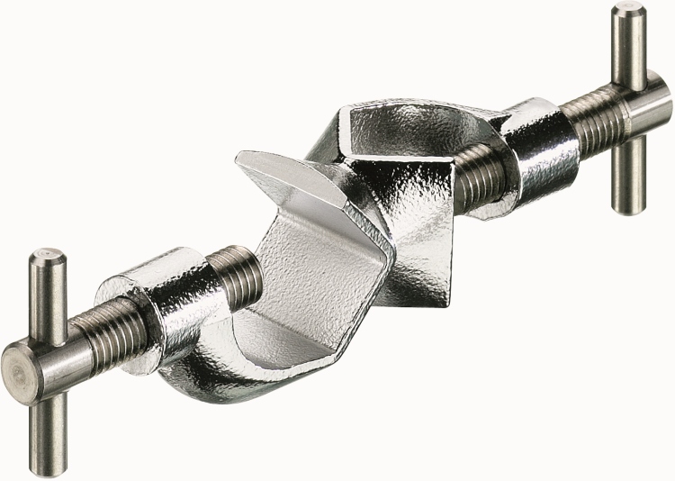 Dubbelstatiefklem rvs