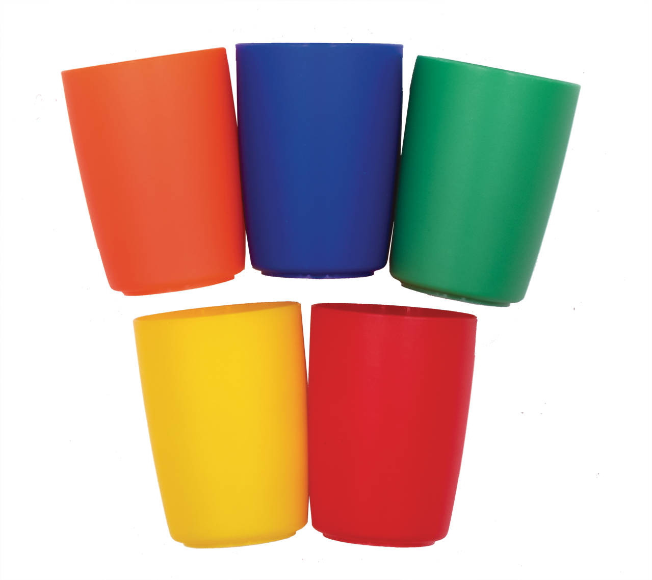“Gekleurde plastic bekerset” - leermiddelen voor het onderwijs